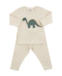 Boys' Dino Forest Applique 2-Piece Top and Pant Set - Baby