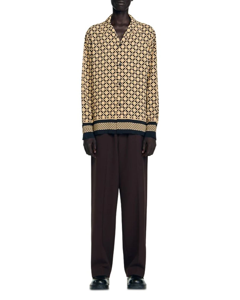 Printed Loose Fit Button Shirt