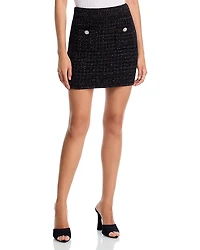 Aqua Crystal Button Sweater Skirt - Exclusive