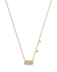 Bloomingdale's Fine Collection Diamond Pave Rectangular Disc Pendant Necklace