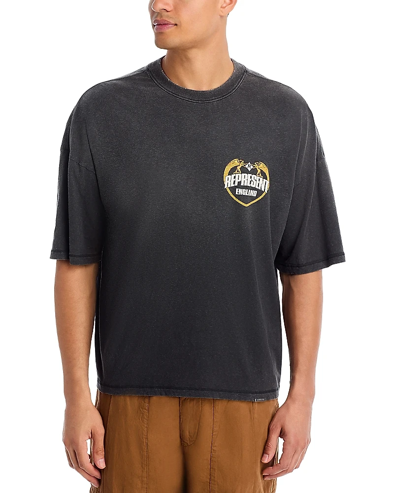 Represent Boxy Angel Border Logo Graphic Tee