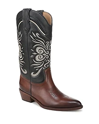 Sam Edelman Women's Robbie Leather Cowboy Boots