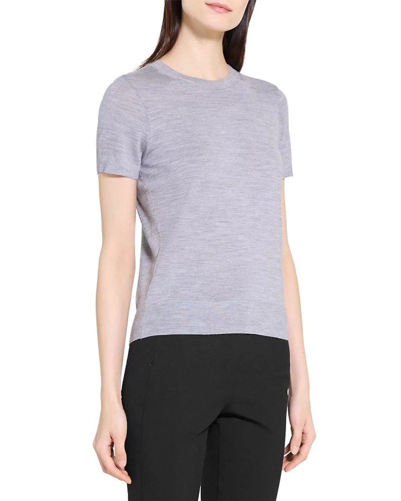 Lightweight Wool Short Sleeve Top