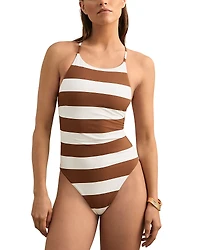 Reiss Kennedy Cross Back One Piece Swimsuit