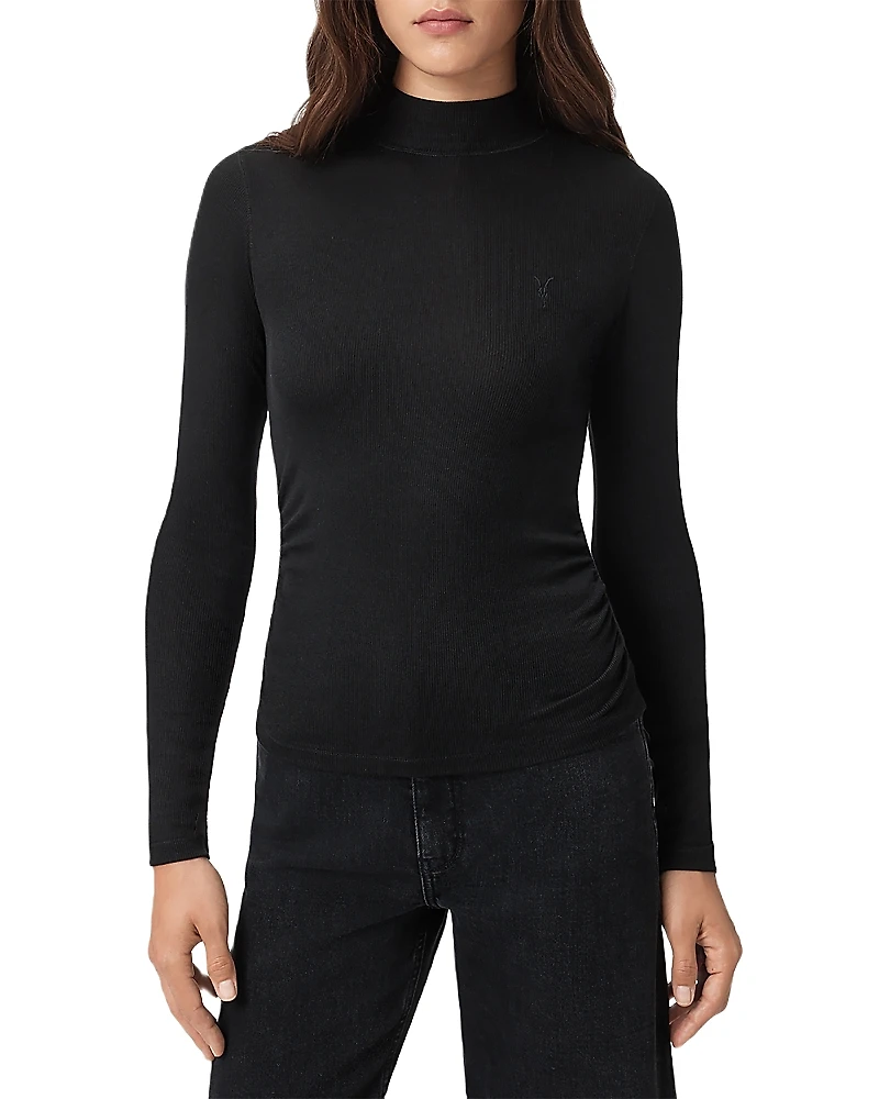 Allsaints Rina Long Sleeved Roll Neck Top