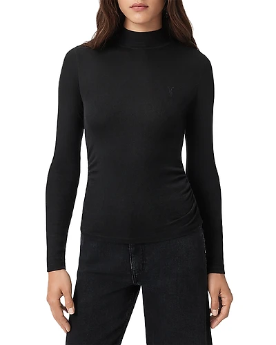 Allsaints Rina Long Sleeved Roll Neck Top