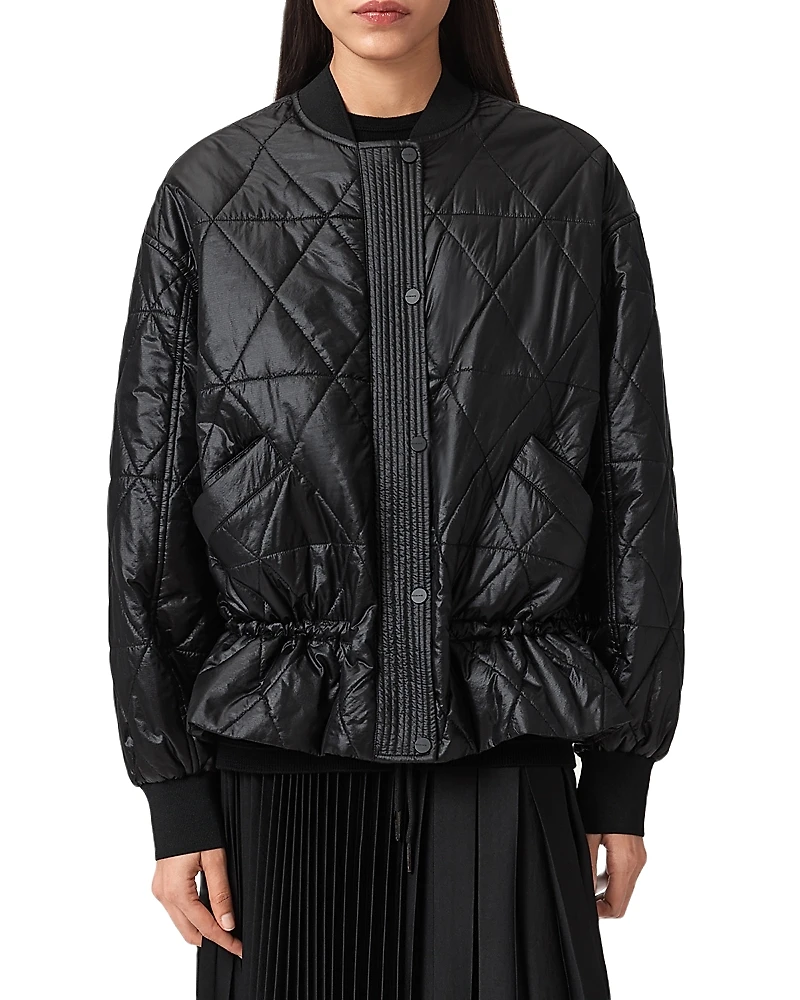 Allsaints Alii Quilted Bomber Jacket