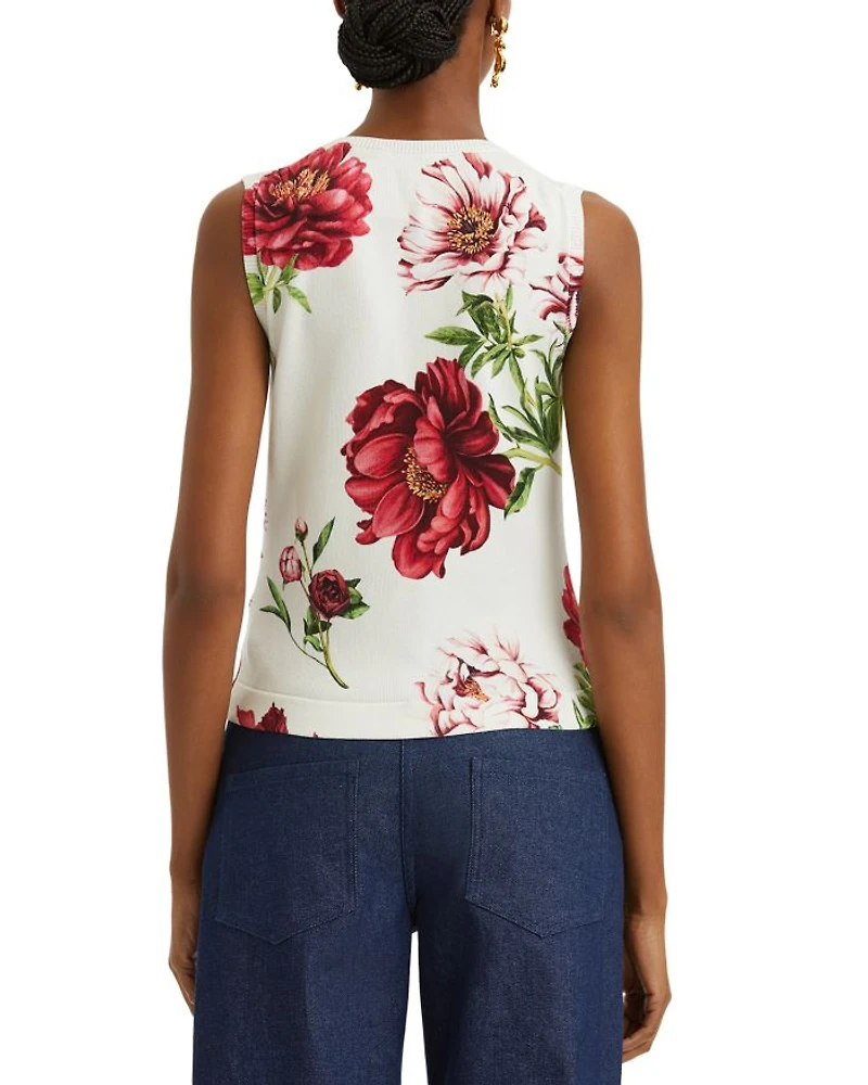 Peony Print Tank Top