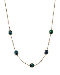 Bloomingdale's Fine Collection Azurite & Diamond Bezel Collar Necklace