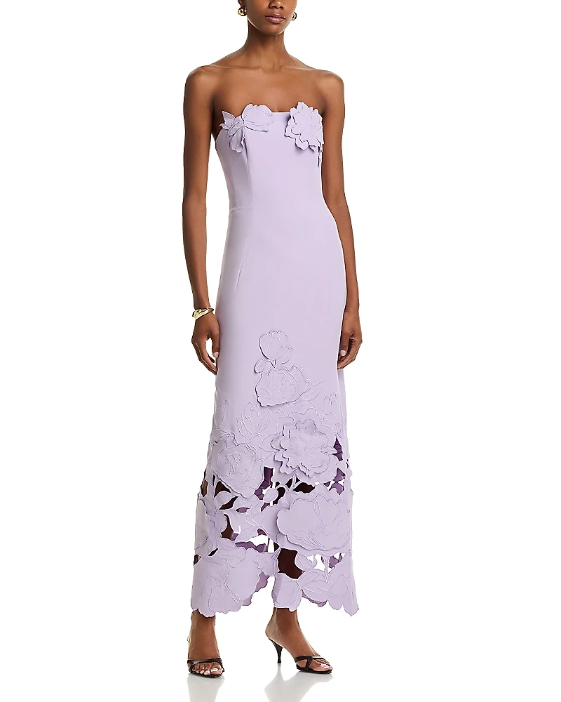 Leo Lin Rayna Applique Maxi Dress