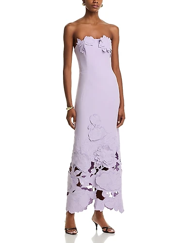 Leo Lin Rayna Applique Maxi Dress