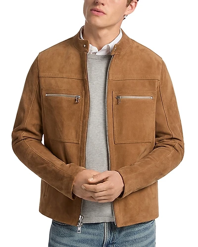 Michael Kors Suede Racer Jacket
