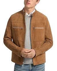 Michael Kors Suede Racer Jacket