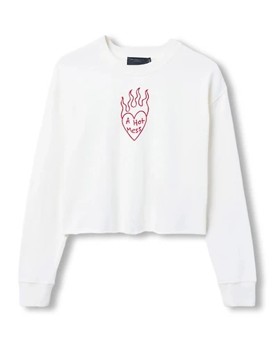 Women's A Hot Mess Crop Crew Tee