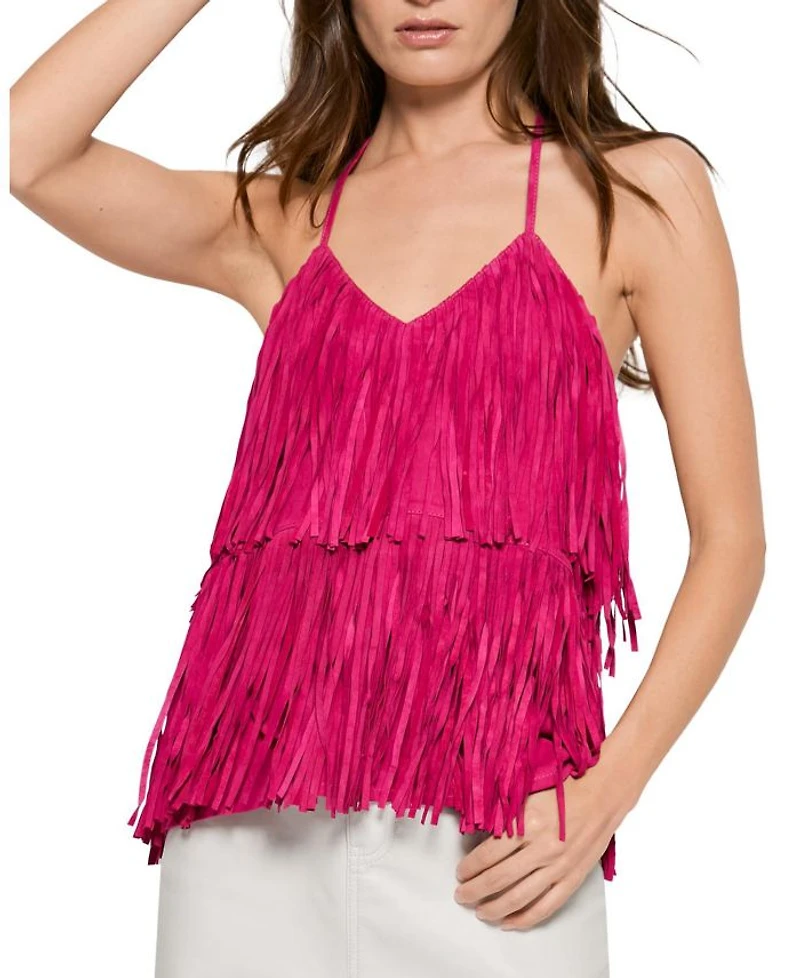 Joni Suede Fringe Cami