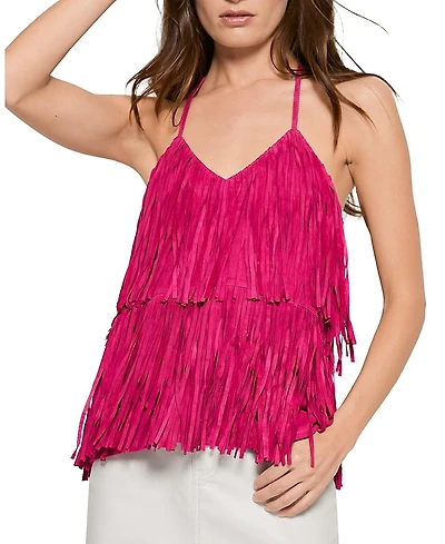 As by Df Joni Suede Fringe Cami