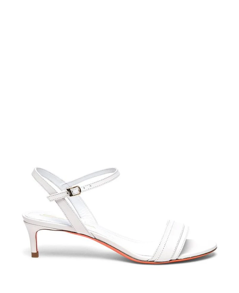 Women's Leather Mid-heel Sandal