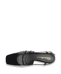 Women's Patent Leather Mid-Heel Slingback