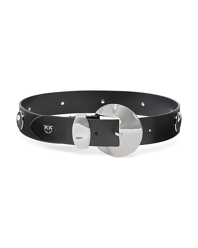 Pinko Women's Studs Vitello Leather Belt