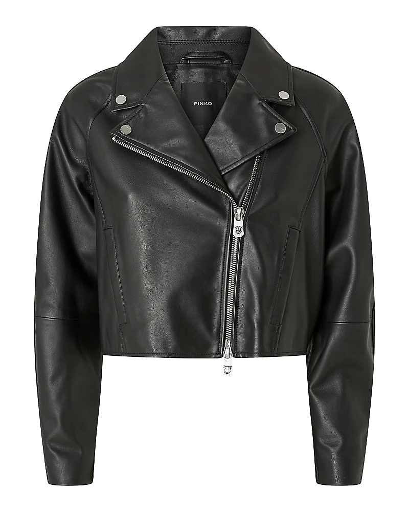 Pinko Cicciolo Leather Moto Jacket