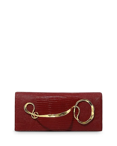 Alexis Bittar Twisted Gold Side Handle Clutch