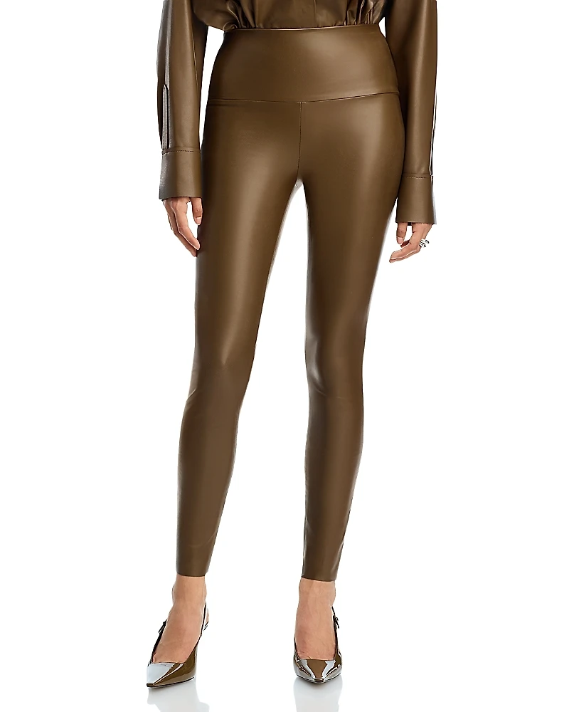 Norma Kamali Faux Leather Long Leggings