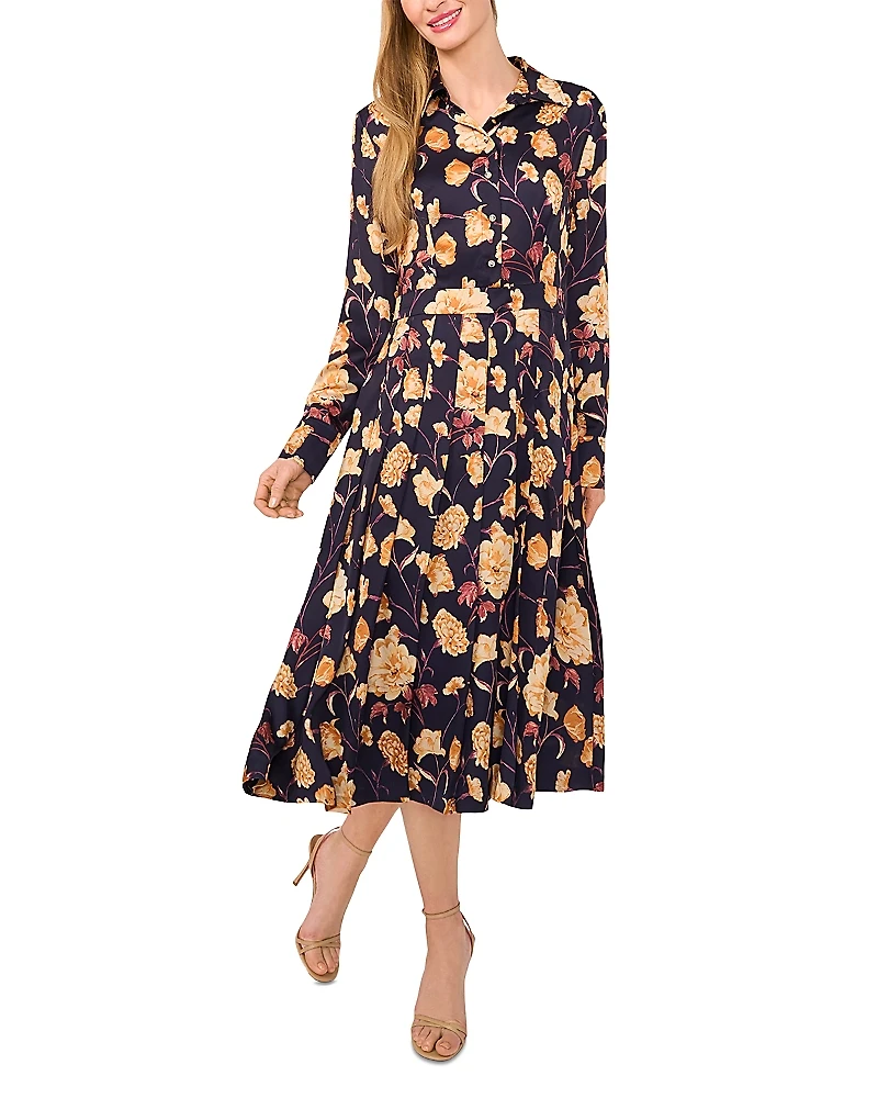 Ted Baker Floral Print Pleated Skirt Dress