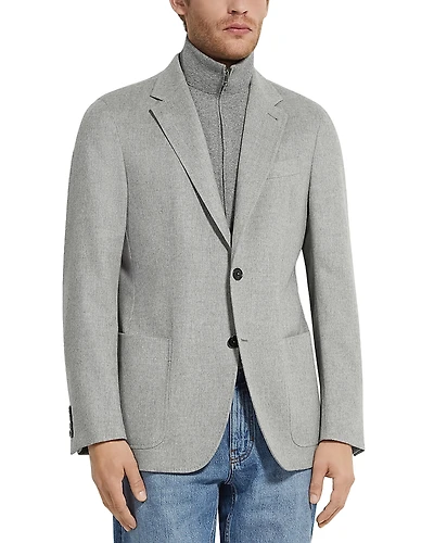 Zegna Oasi Cashmere Jacket with Removable Knit Bib