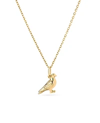 Ana Luisa Solid Gold Pigeon Charm Necklace