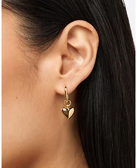 Gold Wesley Heart Earrings
