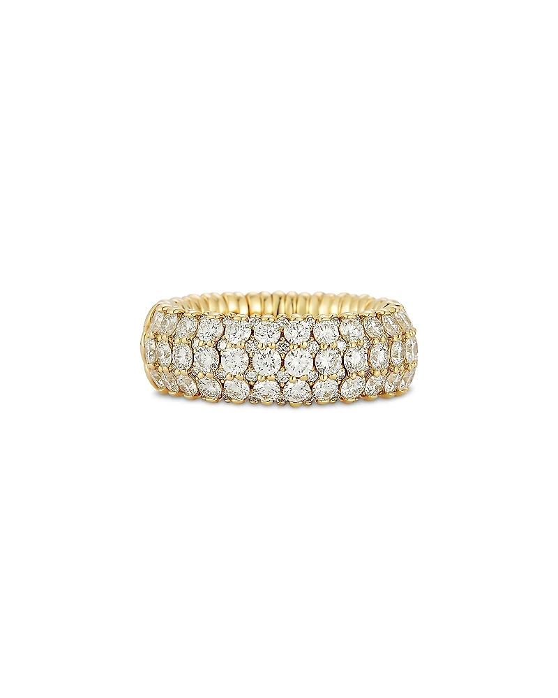 Roberto Demeglio 18K Yellow Gold Giotto Diamond Multirow Stretch Ring