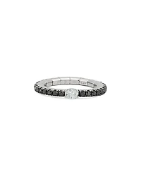 Roberto Demeglio 18K White Gold Extensible by Demeglio Black & White Diamond Oval & Round Band