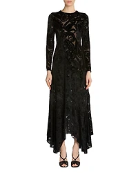 Etro Velvet Paisley Mermaid Maxi Dress