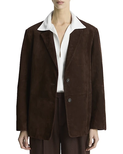 Vince Suede Two Button Blazer