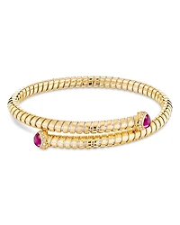 Marina B Trisolina Diamond & Ruby Bypass Bangle