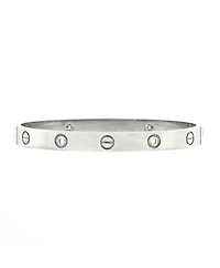Pre-Owned Cartier Love 4 Diamond Bracelet 18K White Gold and Diamonds