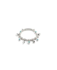UNOde50 Sterling Plated Beaded Bracelet with Charms