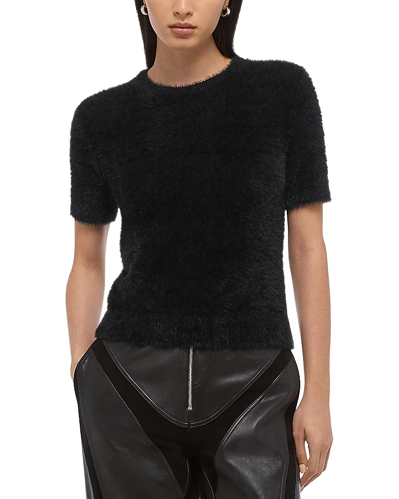 Helmut Lang Cropped Eyelash Tee