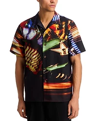 Ps Paul Smith Short Sleeve Button Front Camp Shirt