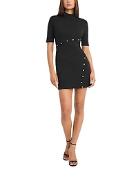 Donna Morgan Mock Neck Mini Dress