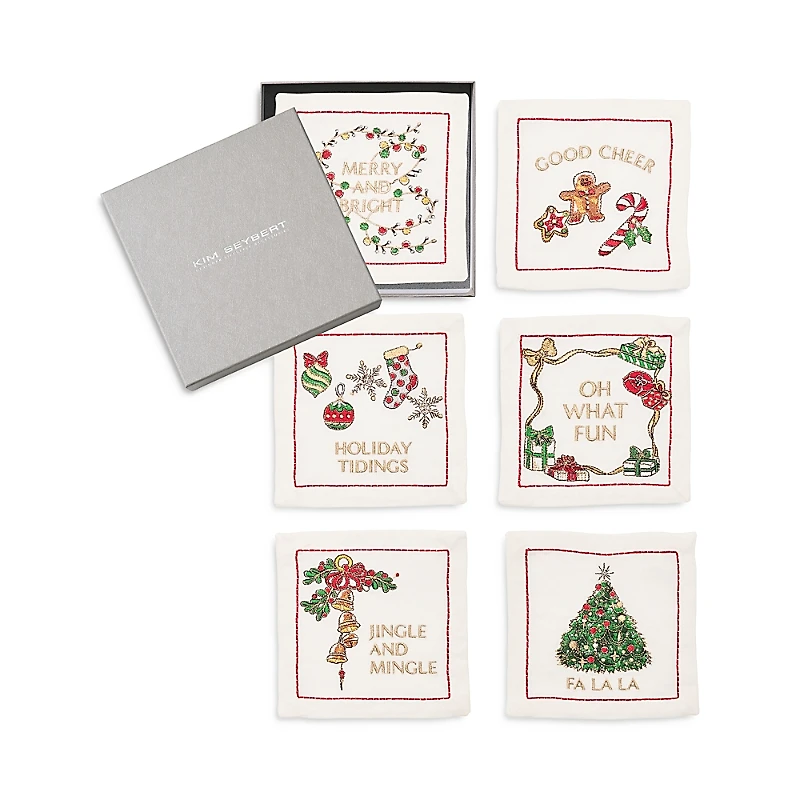 Kim Seybert Merry and Bright Cocktail Napkin