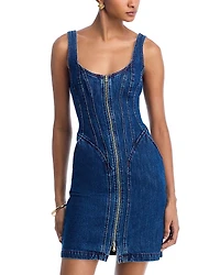 L'Agence Jaxyn Corset Zip Dress