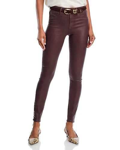 L'Agence Marguerite High Rise Coated Skinny Jeans