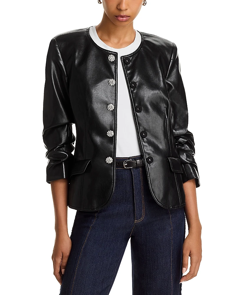 Cinq a Sept Chris Faux Leather Jacket