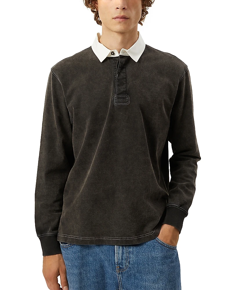 Corridor Contrast Collar Long Sleeve Polo