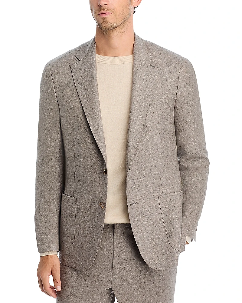 Vince Brushed Ticweave Wool Suit Jacket