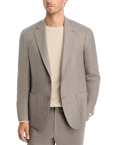 Vince Brushed Ticweave Wool Suit Jacket