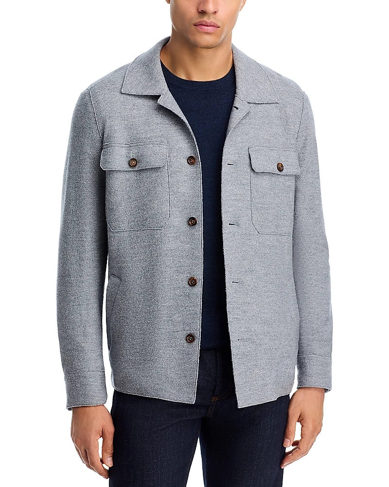 Eleventy Boiled Wool Overshirt