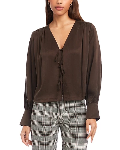 Fifteen Twenty Kayla Tie Front Blouse