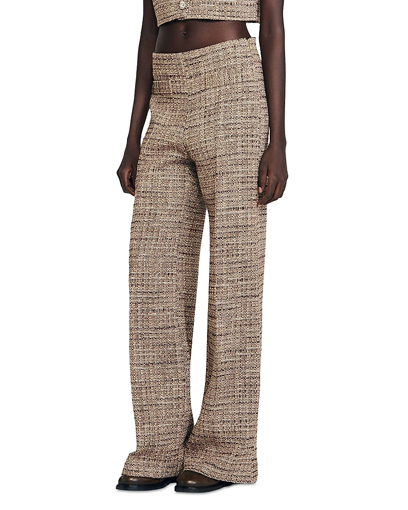 Sandro Decorative Tweed Pants